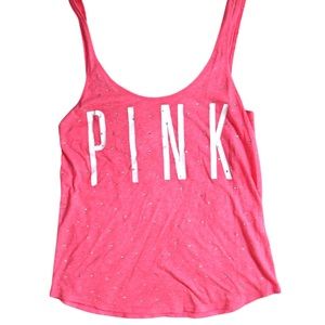 SOLD Victoria’s Secret Pink Rhinestone Tank Top